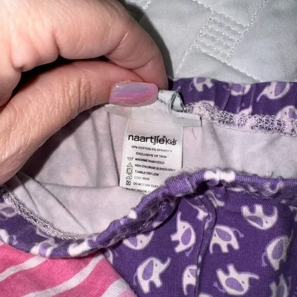 Hard to find Naartjie Elephant 2pc top bottoms outfit ruffle purple 18-24 month - Picture 3 of 4